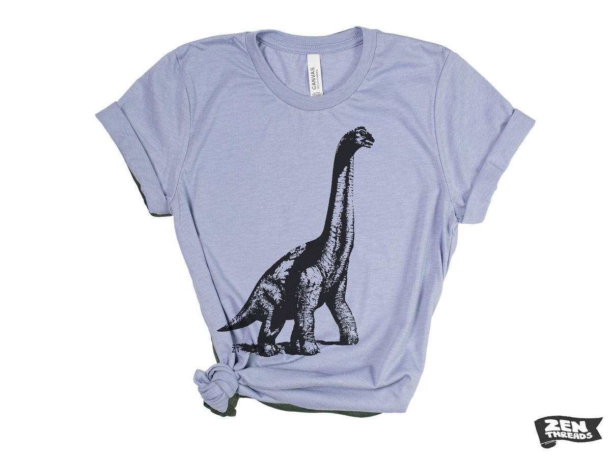Dinosaur Brontosaurus Vintage Soft Unisex T-Shirt - Custom Color - Perfect Birthday Gift