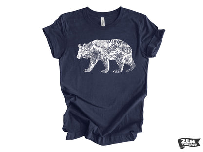 California BEAR Unisex T-Shirt - Vintage Soft Tee - Custom Color and Size Options
