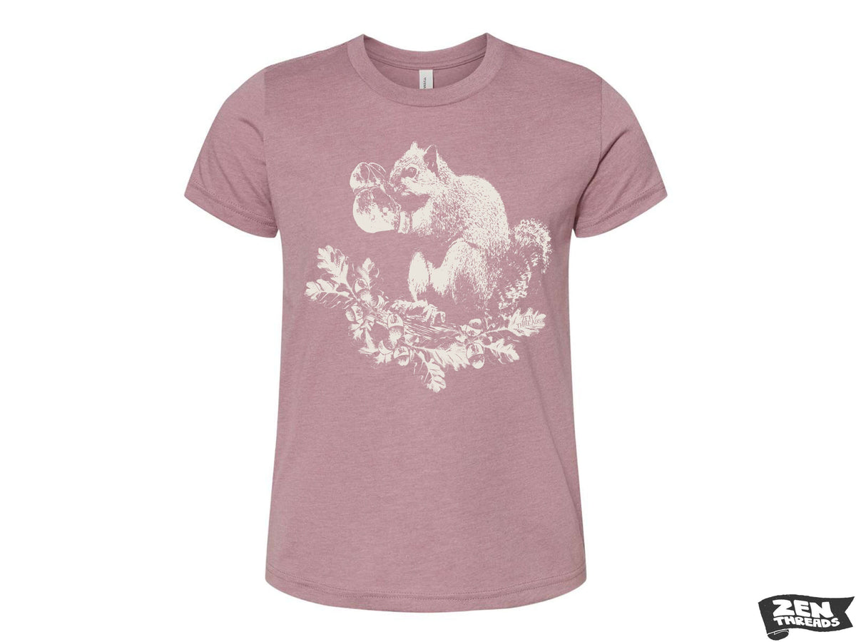 Youth BOXING SQUIRREL Bella Canvas Premium vintage soft Tee T-Shirt Fine Jersey T-Shirt (+Colors) Zen Threads kids boxer nature lover art
