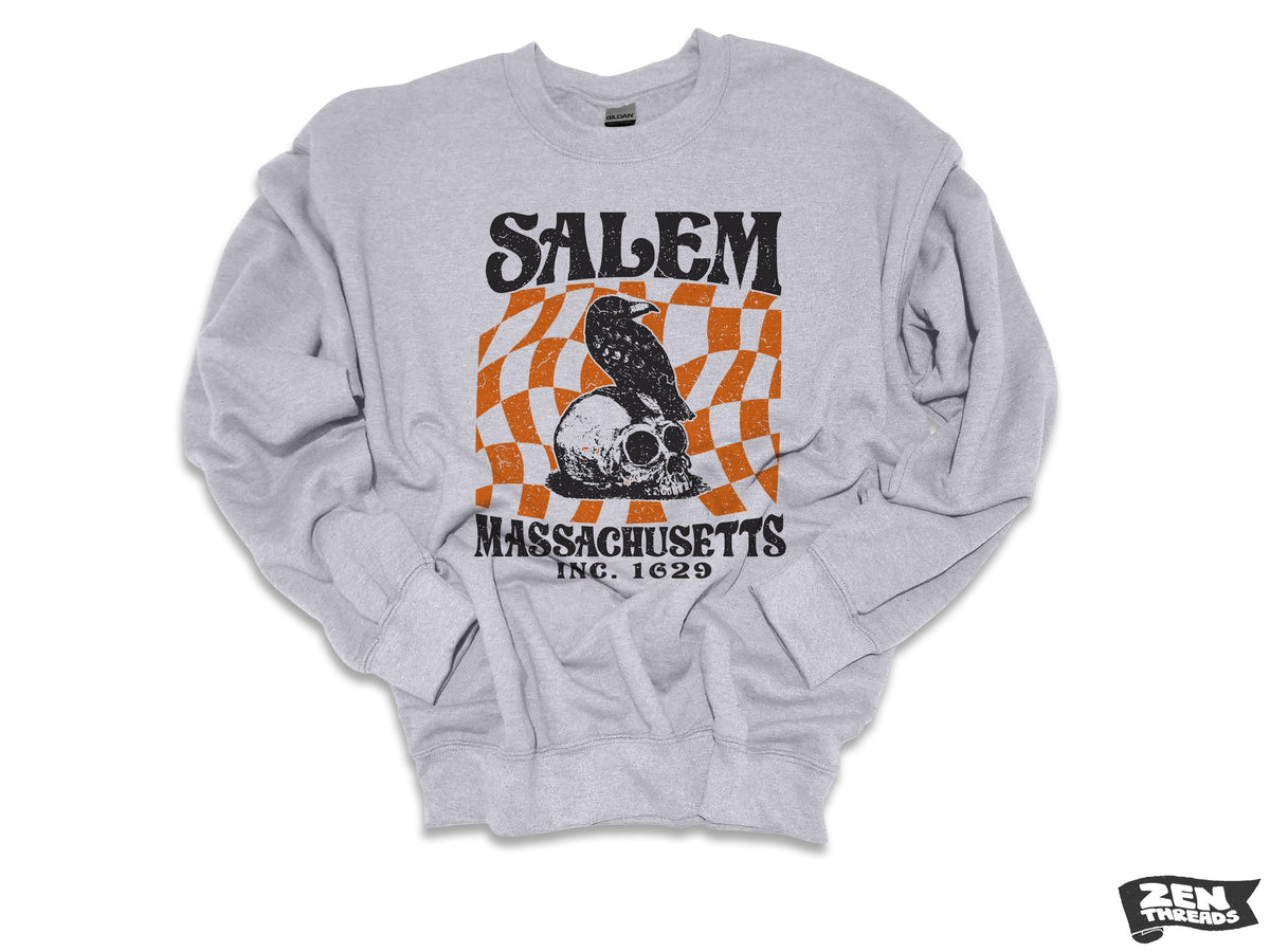 SALEM Massachusetts Vintage Witch Trial Sweatshirt - Unisex Fleece
