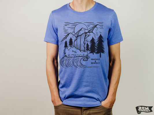 Landscape Unisex Bella Canvas national parks T Shirt eco soft printed tee mens women's adventure camping hiking nature lover trees gift