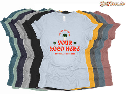 Custom Bella Canvas Women's Relaxed Fit Tee: Personalized Photo & Logo