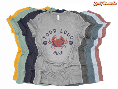 Custom Bella Canvas Women's Relaxed Fit Tee: Personalized Photo & Logo