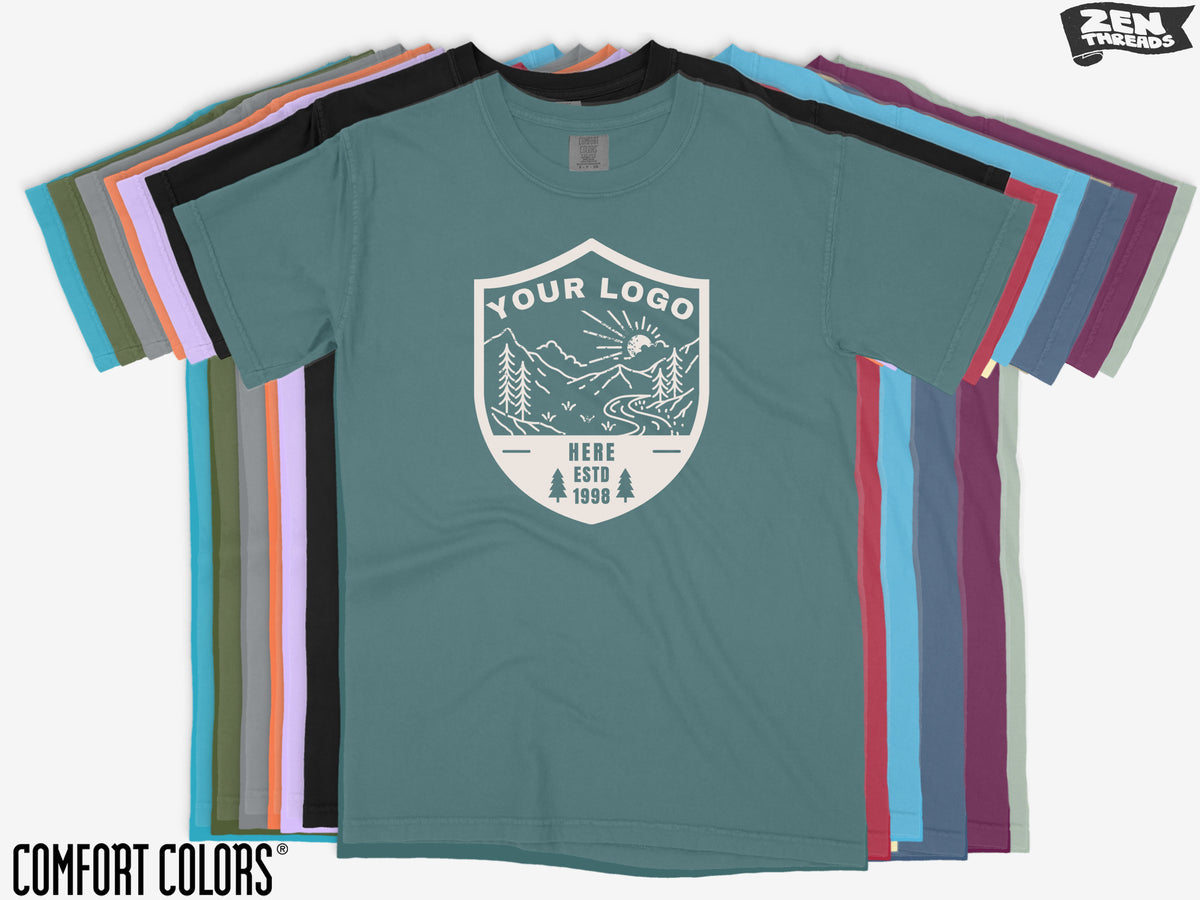 Custom Comfort Colors T-Shirt: Full Color Art, Logo, Photo Print