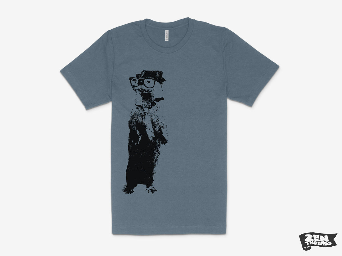 River Otter Custom Color Printed Tee - Funny Animal T-Shirt for Men & Women