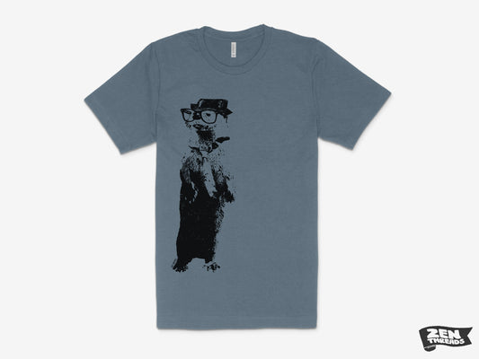 River Otter Custom Color Printed Tee - Funny Animal T-Shirt for Men & Women