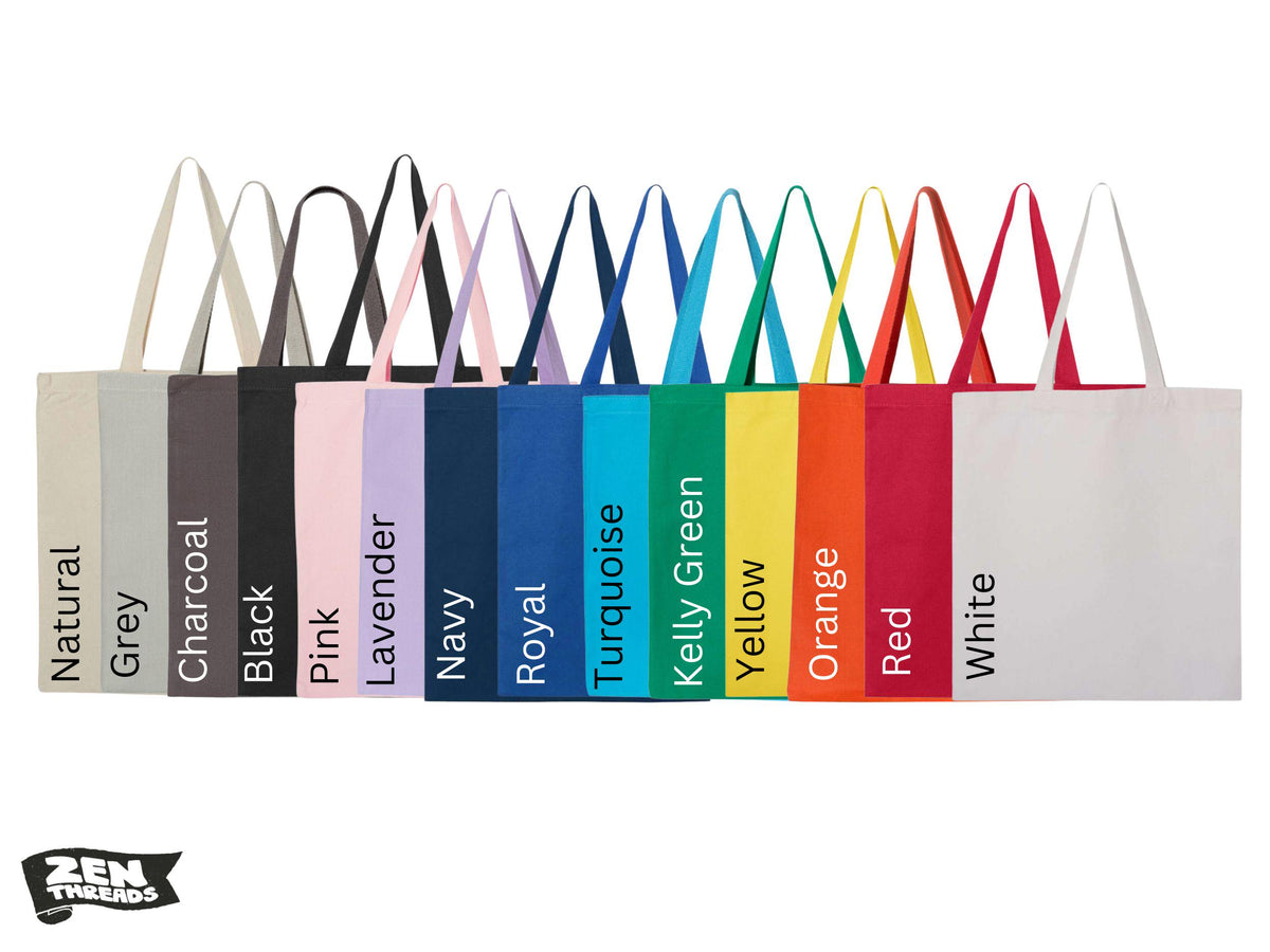 Custom Printed Cotton Canvas Tote Bag: Personalized Logo, Photo, Text