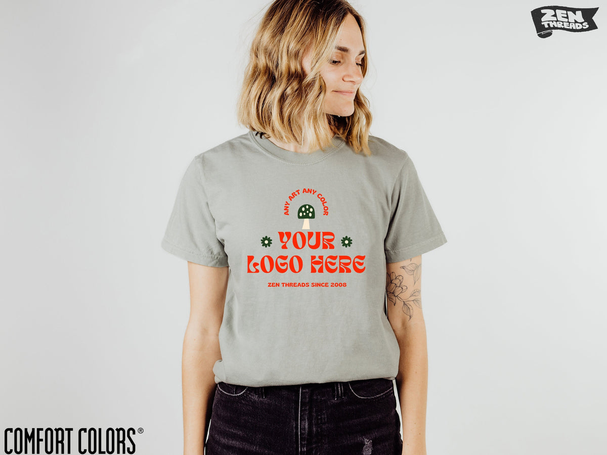 Custom Comfort Colors T-Shirt: Full Color Art, Logo, Photo Print
