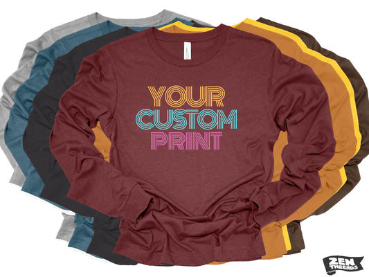 Custom Bella Canvas Unisex Long Sleeve T-Shirt: Full Color Print
