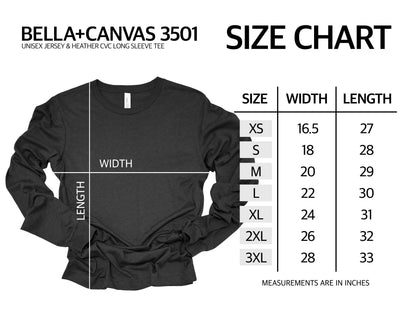 Custom Bella Canvas Unisex Long Sleeve T-Shirt: Full Color Print