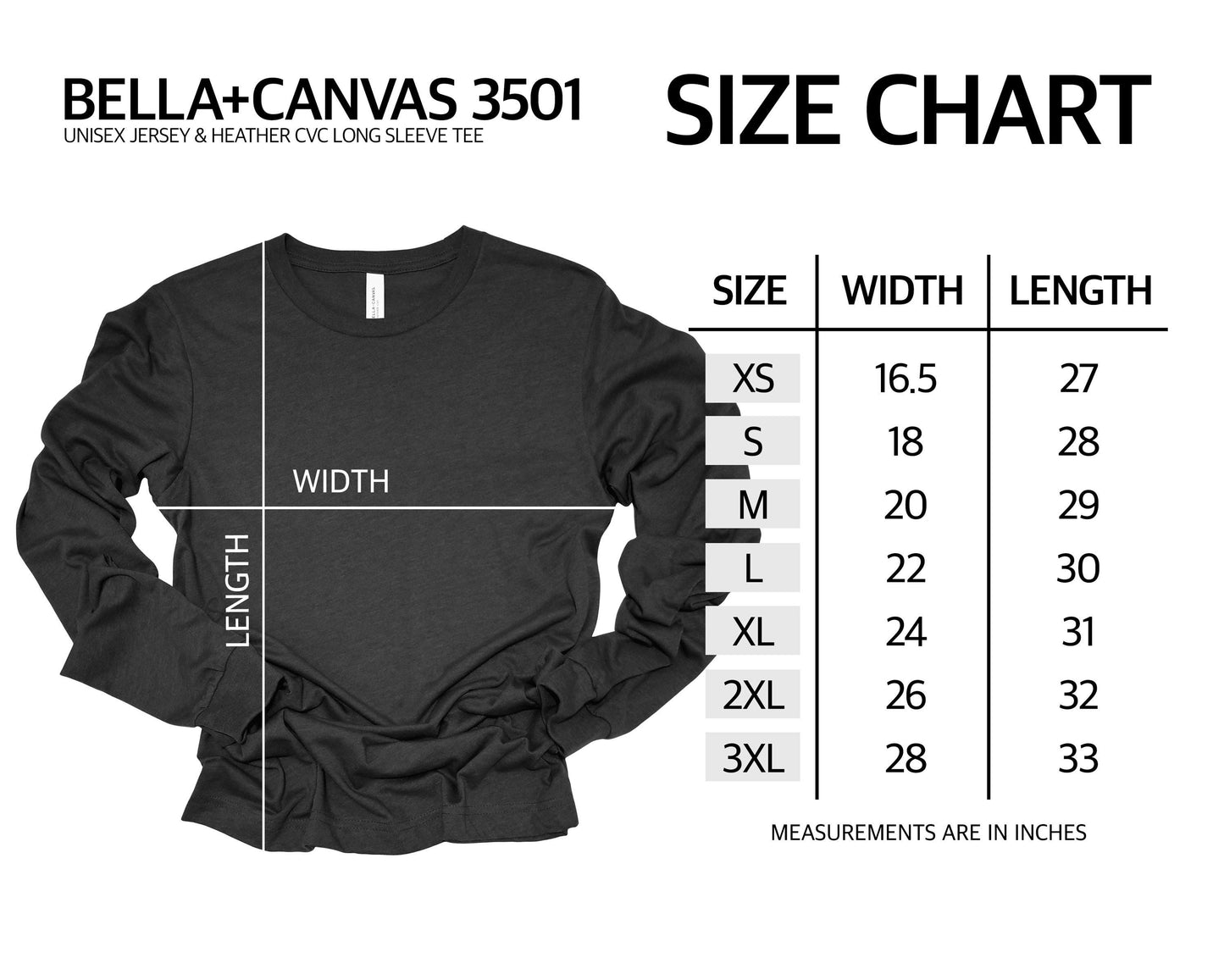 Long Sleeve Bella Canvas CUSTOM PRINT Art Design Logo Full Color unisex mens women's t-shirt color eco tee personalized photo team logo tee