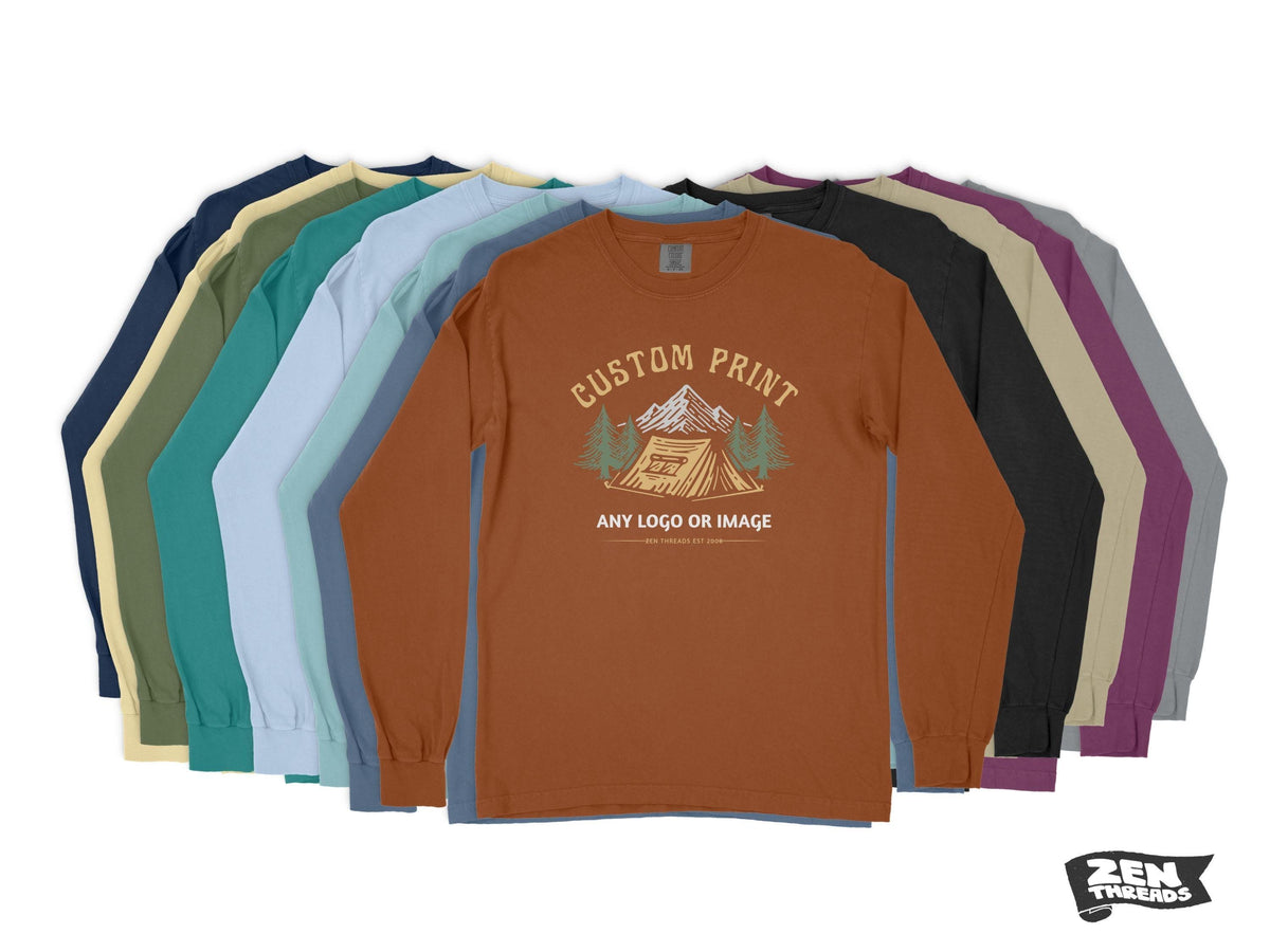 Custom Comfort Colors Long Sleeve T-Shirt: Full Color Print