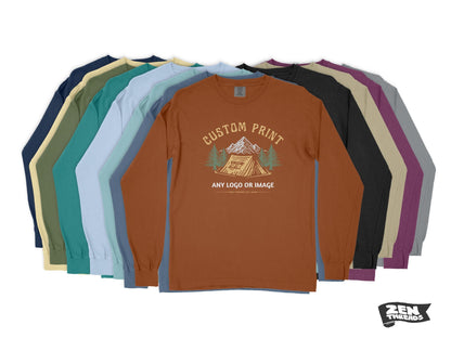 Custom Comfort Colors Long Sleeve T-Shirt: Full Color Print