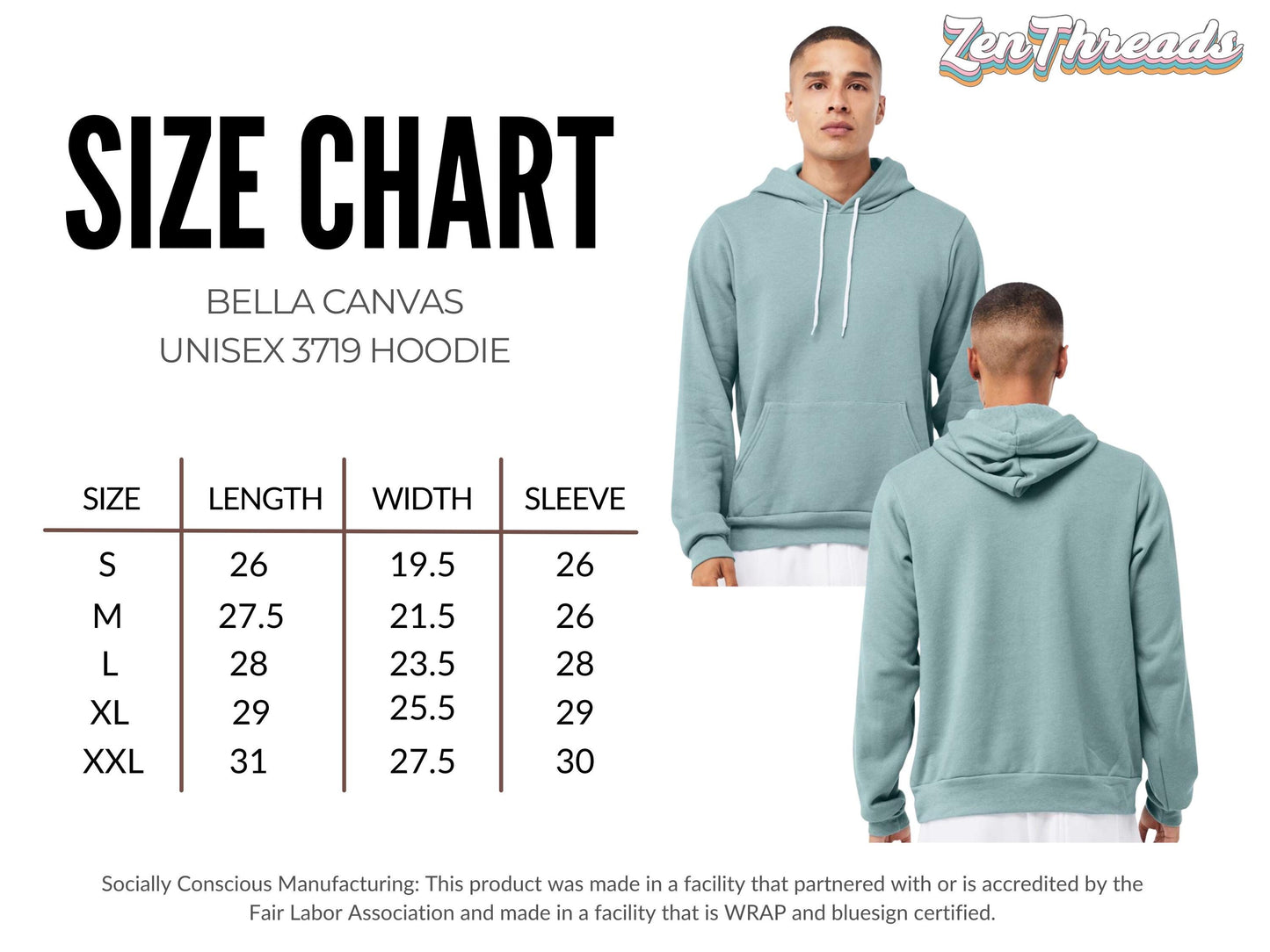Bella Canvas Custom Print - Unisex 3719 Hoody pullover personalized photo art graphic hooded sweatshirt mens womens team party group art