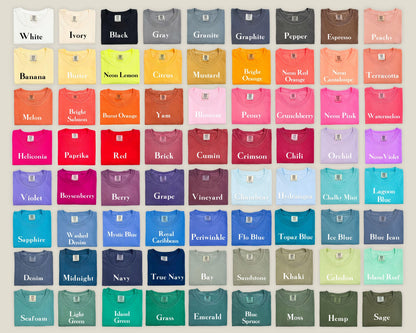 Comfort Colors CUSTOM PRINT Any Art Design Logo Full Color unisex mens women's t-shirt eco tee personalized photo team business party 1717