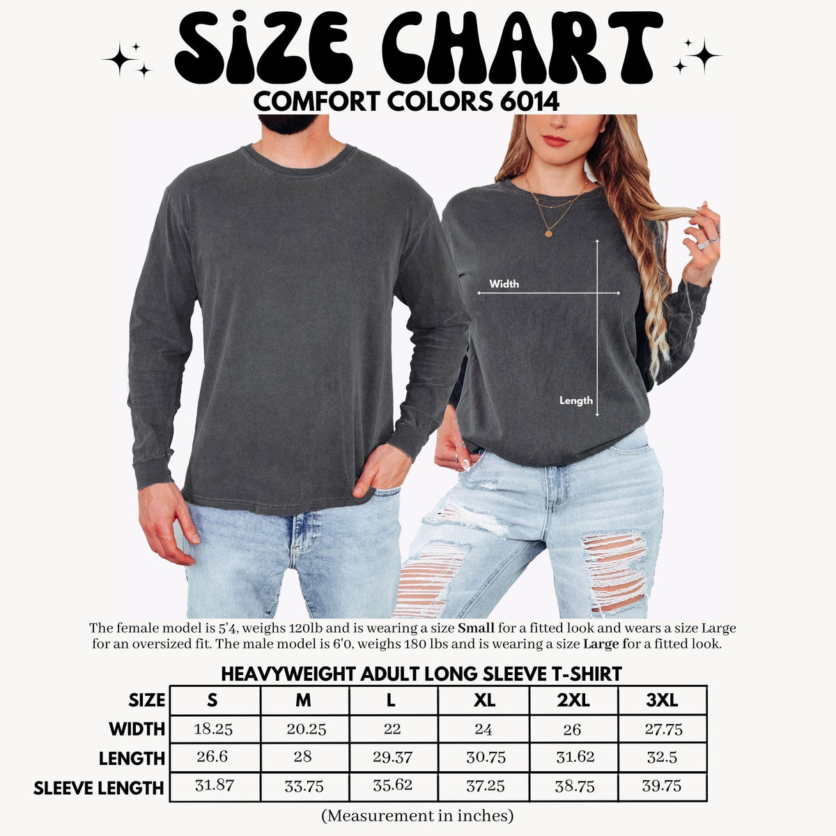 Custom Comfort Colors Long Sleeve T-Shirt: Full Color Print
