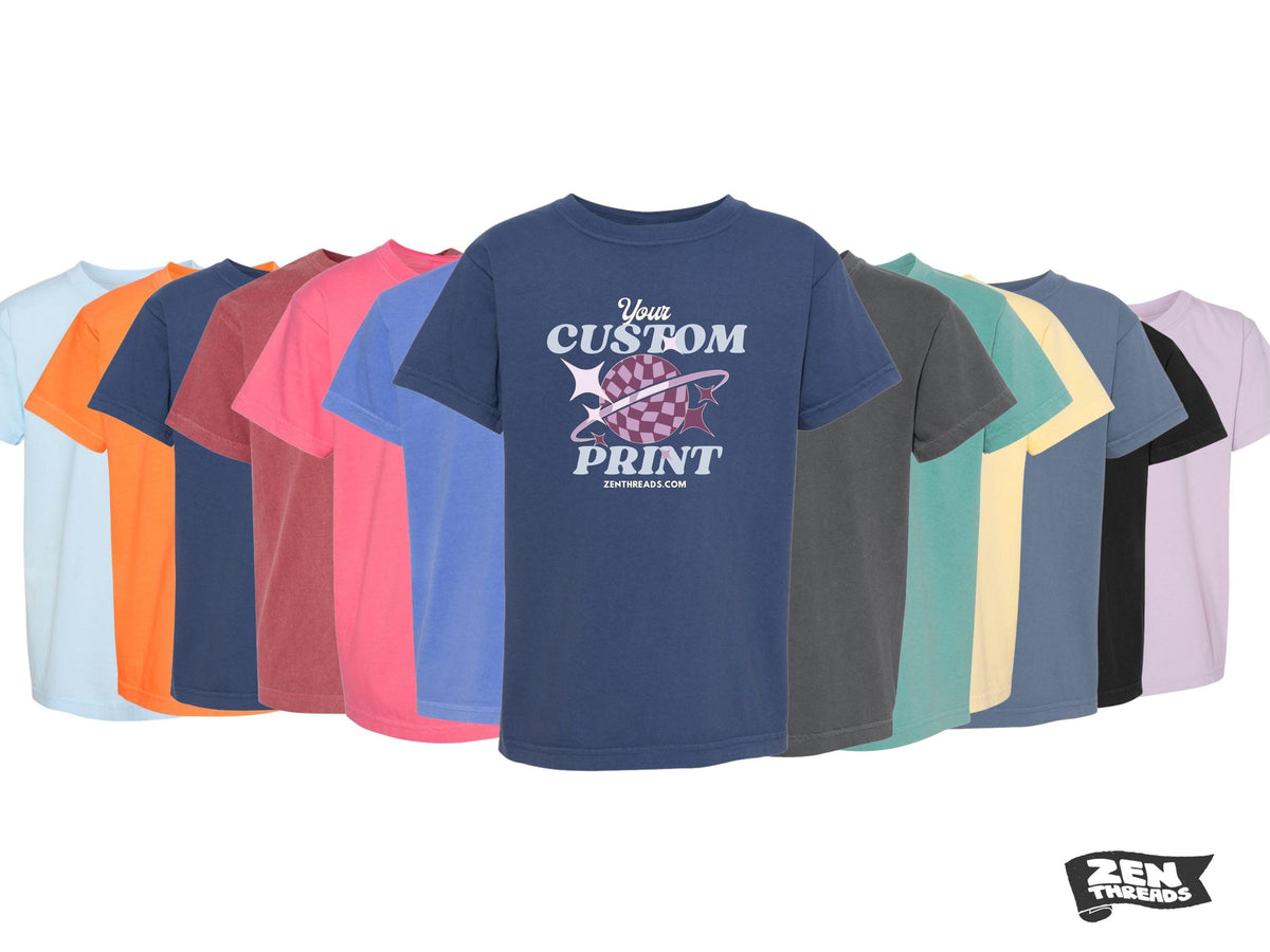 Custom Comfort Colors Youth T-Shirt: Personalized Design - Any Logo or Art