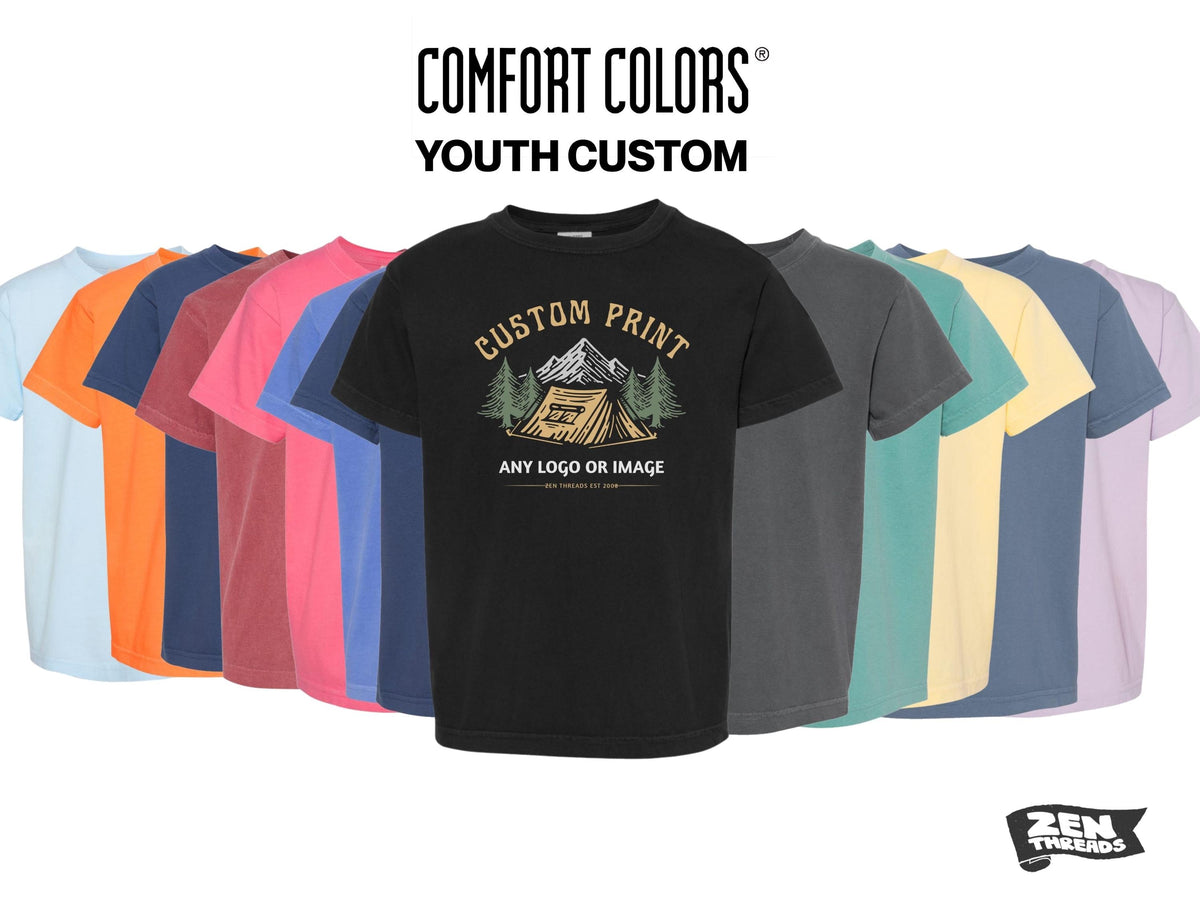 Custom Comfort Colors Youth T-Shirt: Personalized Design - Any Logo or Art