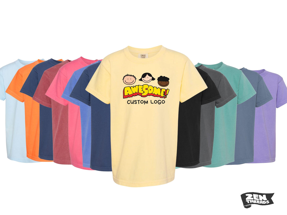 Custom Comfort Colors Youth T-Shirt: Personalized Design - Any Logo or Art