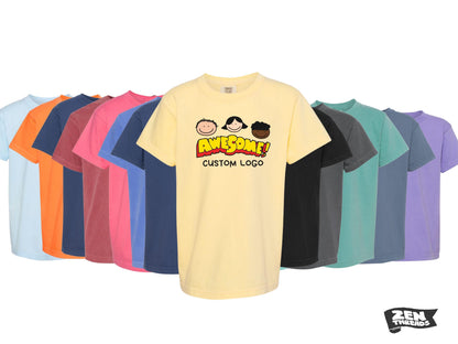 Custom Comfort Colors Youth T-Shirt: Personalized Design - Any Logo or Art