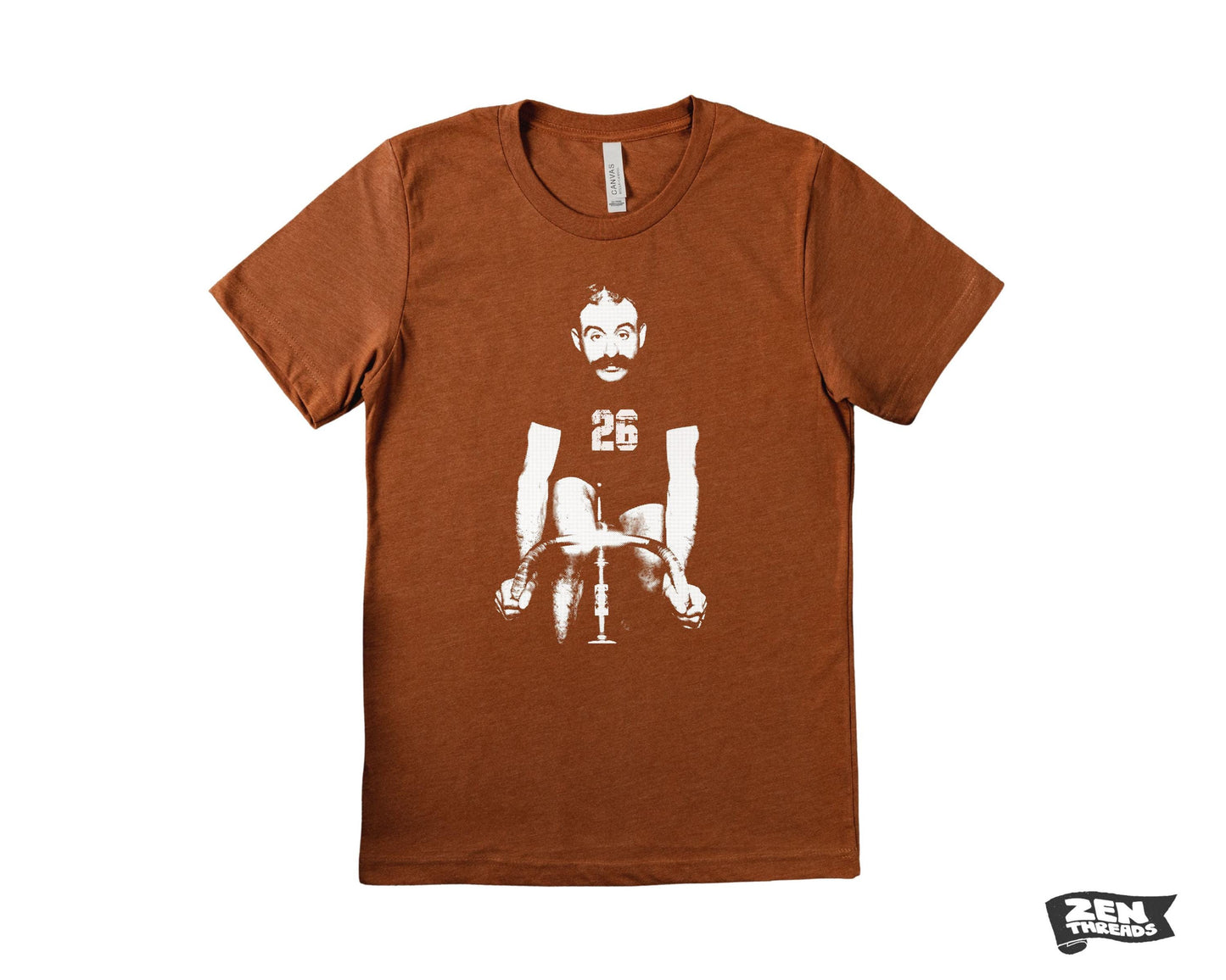HANDLEBARS Unisex Bella Canvas T Shirt mens women's zen threads cyclist fixed gear bike cycling bicycle racing vintage design mustache gift