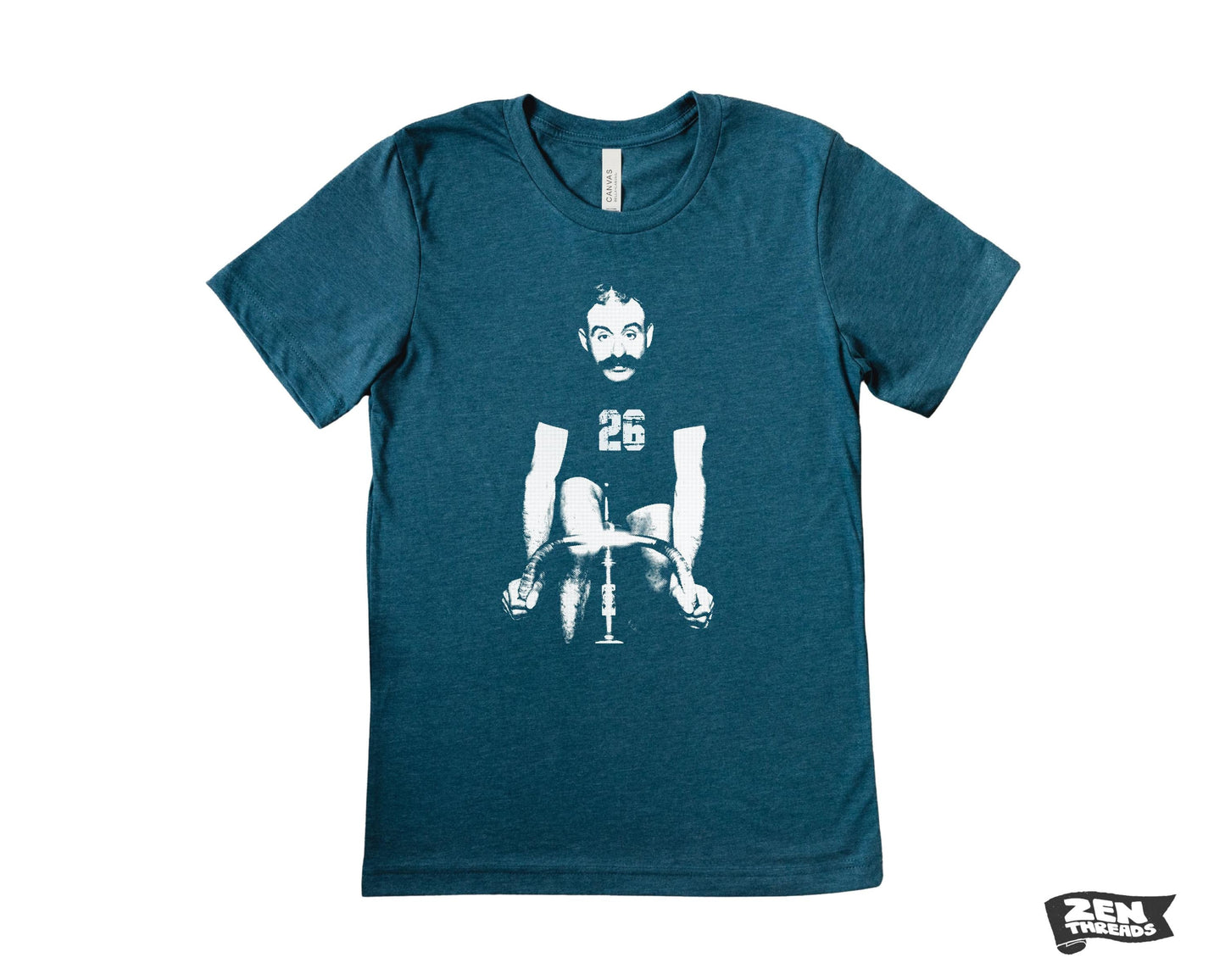 HANDLEBARS Unisex Bella Canvas T Shirt mens women's zen threads cyclist fixed gear bike cycling bicycle racing vintage design mustache gift