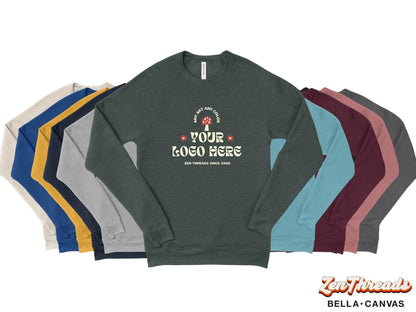 Custom Bella Canvas Sweatshirt Raglan Crewneck 3901 : Personalized Photo Art