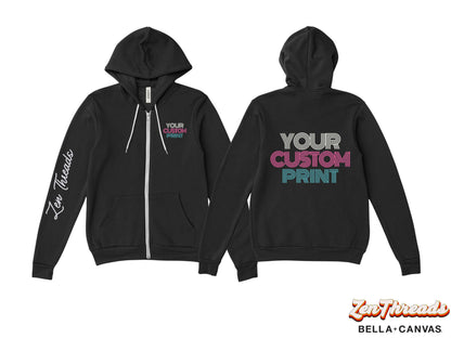 Custom Bella Canvas 3739 Zip Unisex Hoodie: Personalized Photo Art