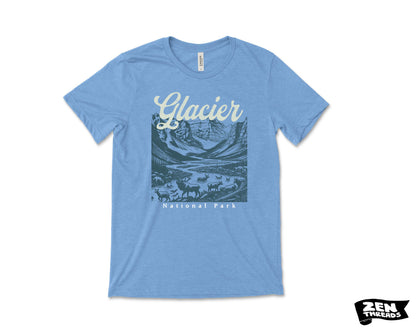 Glacier National Park T-Shirt: Unisex Bella Canvas Hiking Tee
