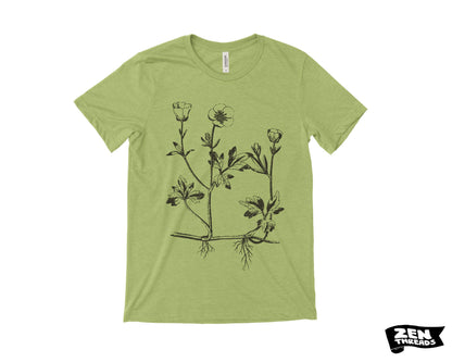 Buttercup flowers T-Shirt: Unisex Bella Canvas Tee