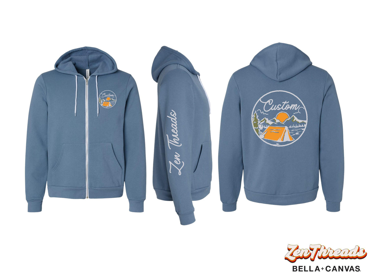 Custom Bella Canvas 3739 Zip Unisex Hoodie: Personalized Photo Art