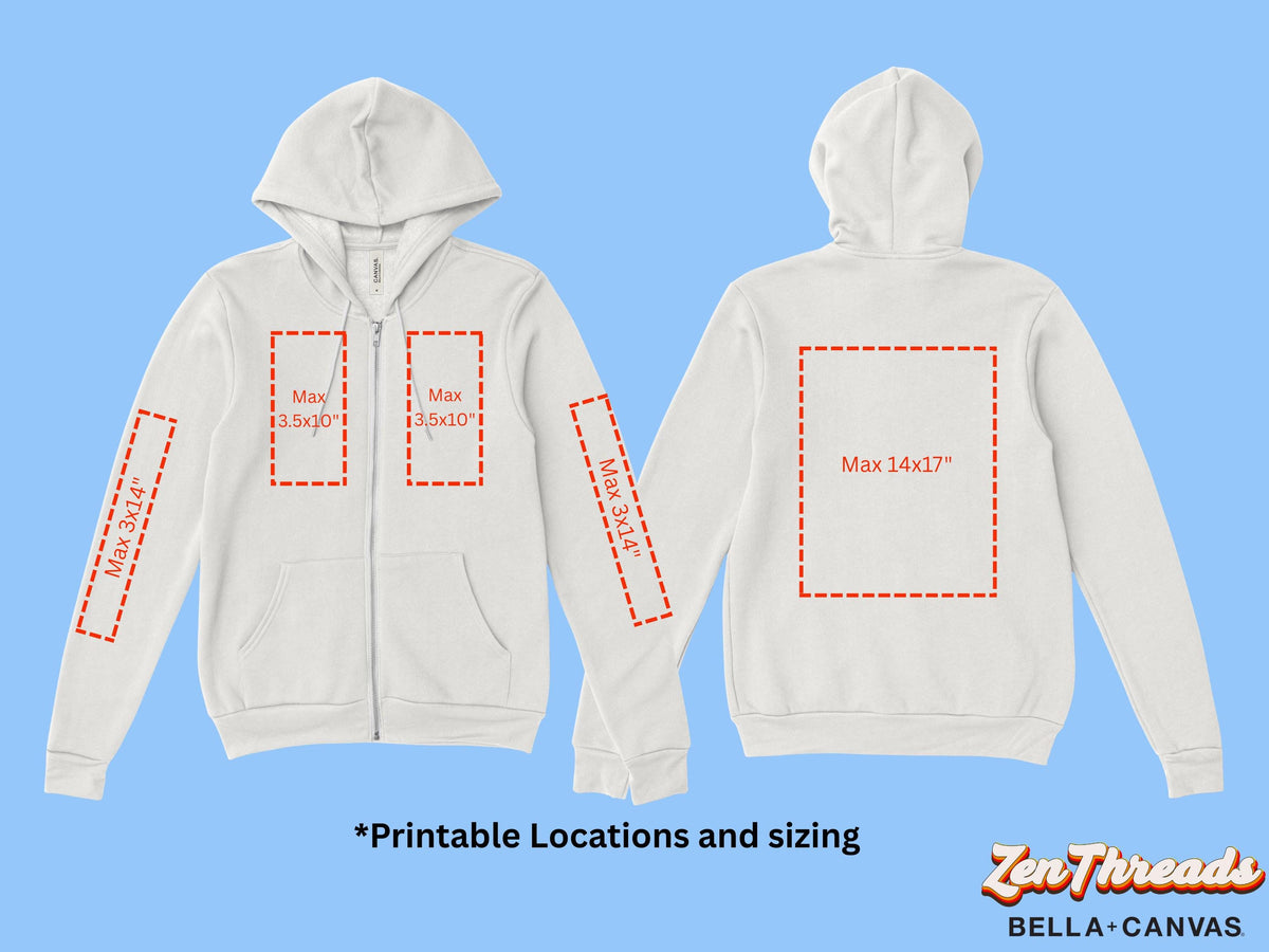 Custom Bella Canvas 3739 Zip Unisex Hoodie: Personalized Photo Art