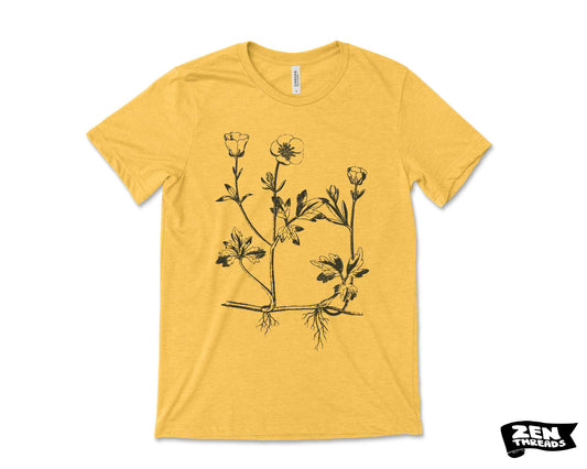 Buttercup flowers T-Shirt: Unisex Bella Canvas Tee