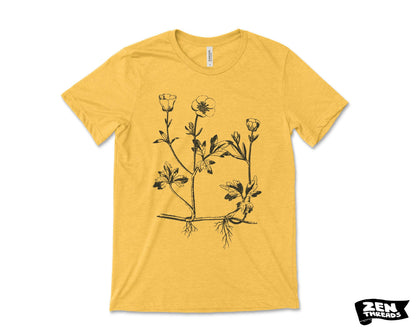 Buttercup flowers T-Shirt: Unisex Bella Canvas Tee