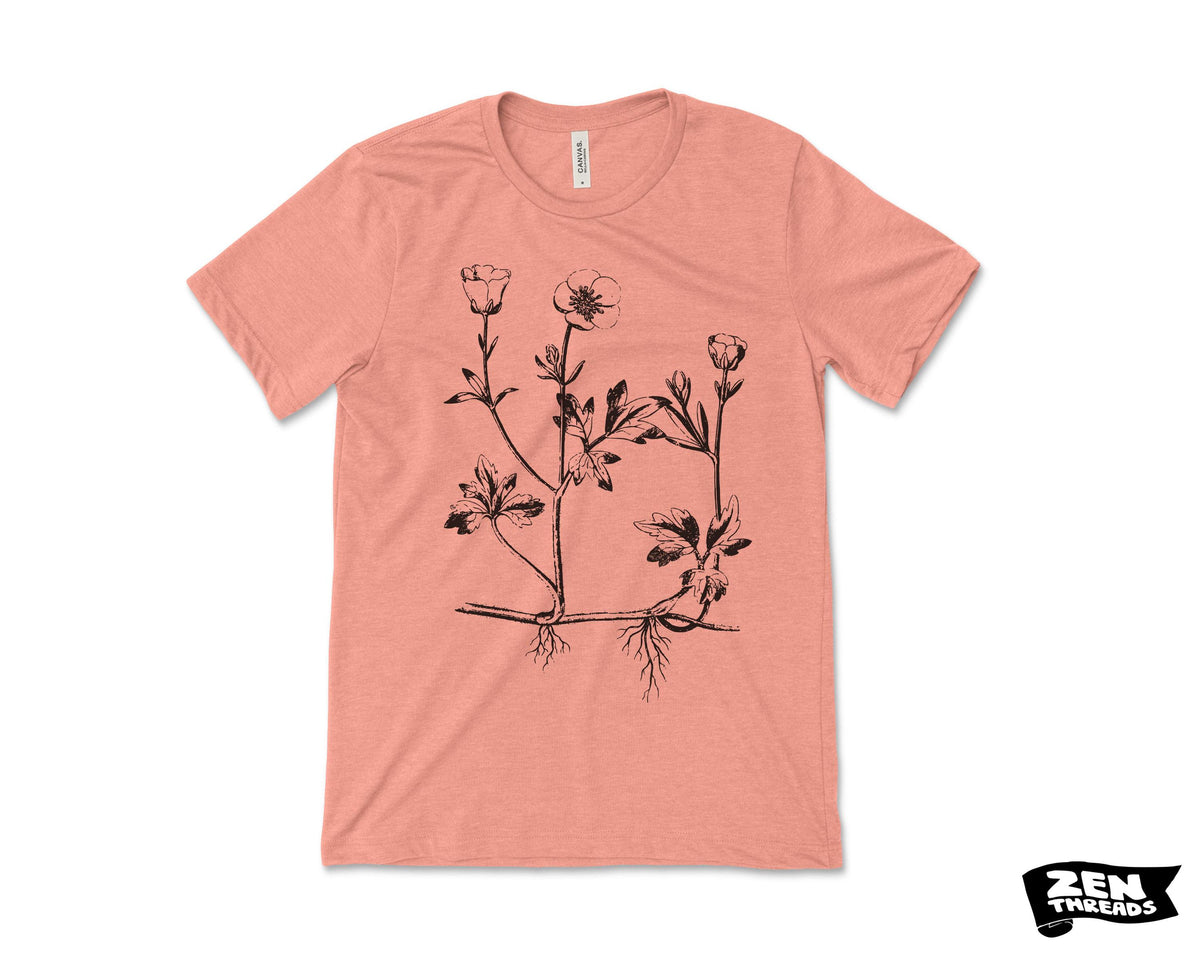 Buttercup flowers T-Shirt: Unisex Bella Canvas Tee