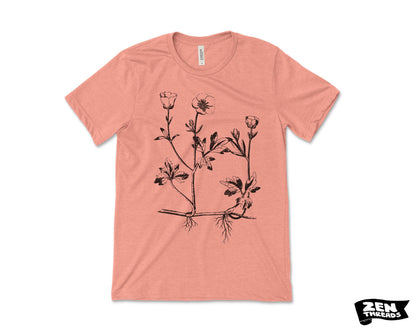 Buttercup flowers T-Shirt: Unisex Bella Canvas Tee