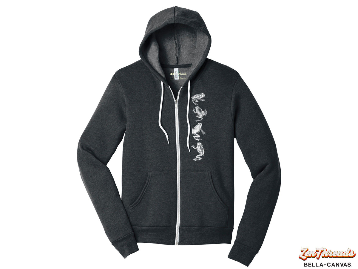 FROGS Classic Unisex Fleece Hoody - Soft and Stylish Sweatshirt Bella Canvas Full Zip