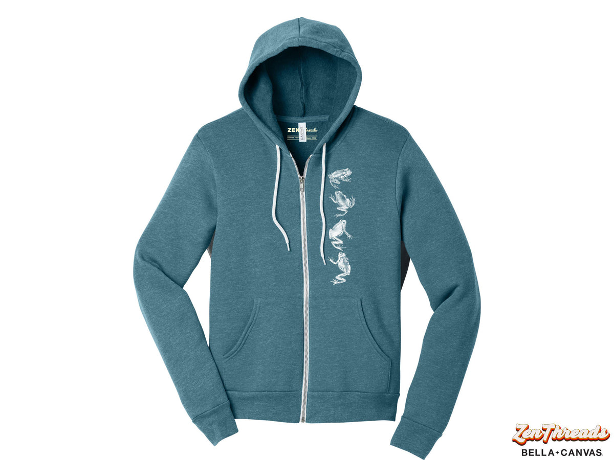 FROGS Classic Unisex Fleece Hoody - Soft and Stylish Sweatshirt Bella Canvas Full Zip