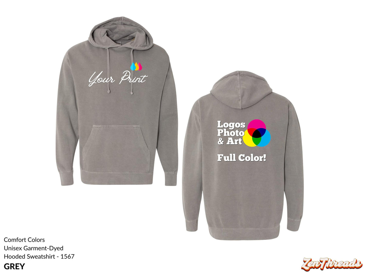 Custom Comfort Colors Pullover Unisex Hoodie: Personalized Photo Art sweatshirt Style 1567