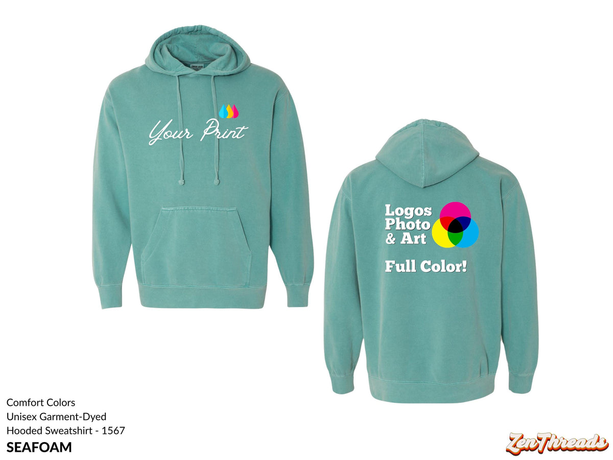 Custom Comfort Colors Pullover Unisex Hoodie: Personalized Photo Art sweatshirt Style 1567