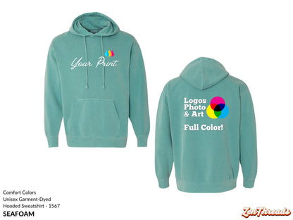 Custom Comfort Colors Pullover Unisex Hoodie: Personalized Photo Art sweatshirt Style 1567
