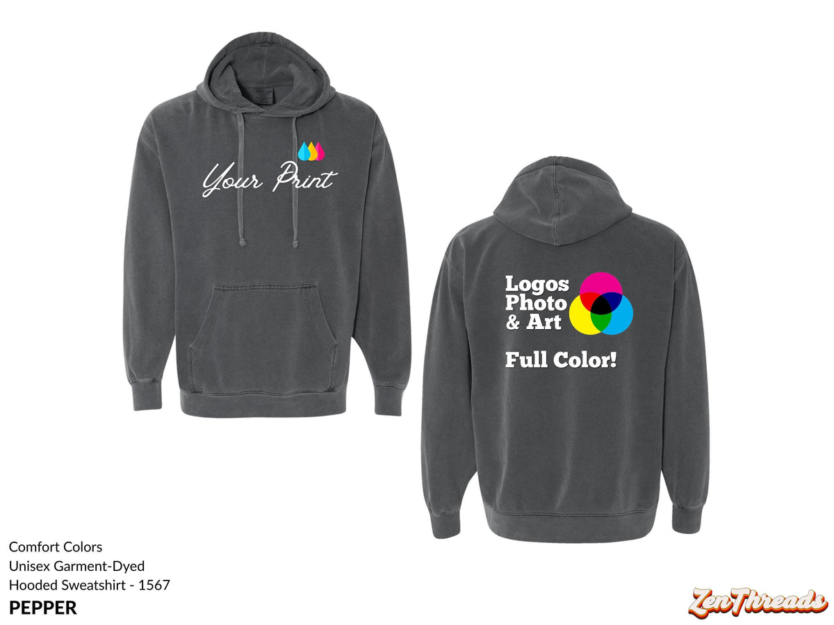 Custom Comfort Colors Pullover Unisex Hoodie: Personalized Photo Art sweatshirt Style 1567