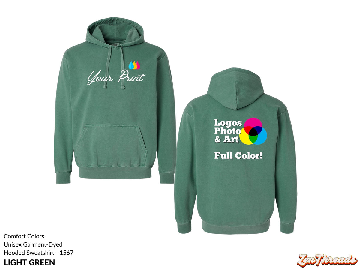Custom Comfort Colors Pullover Unisex Hoodie: Personalized Photo Art sweatshirt Style 1567