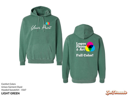 Custom Comfort Colors Pullover Unisex Hoodie: Personalized Photo Art sweatshirt Style 1567