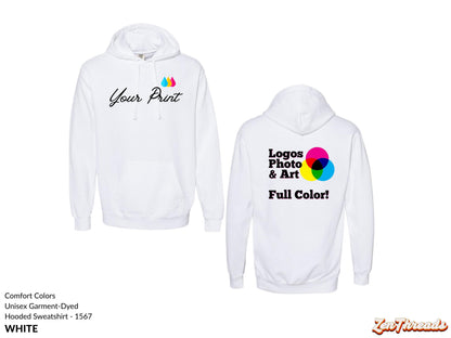 Custom Comfort Colors Pullover Unisex Hoodie: Personalized Photo Art sweatshirt Style 1567