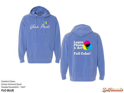 Custom Comfort Colors Pullover Unisex Hoodie: Personalized Photo Art sweatshirt Style 1567