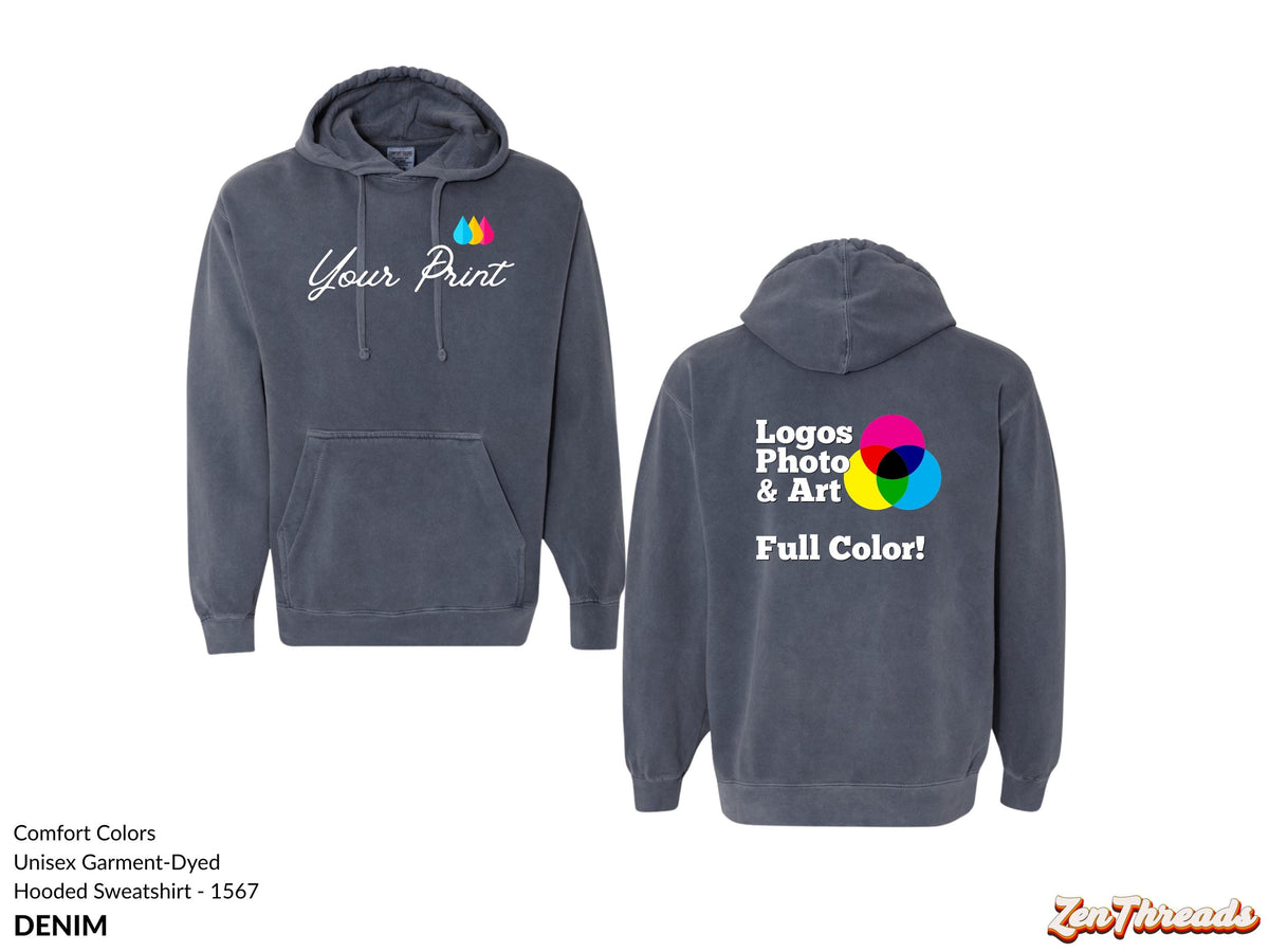 Custom Comfort Colors Pullover Unisex Hoodie: Personalized Photo Art sweatshirt Style 1567