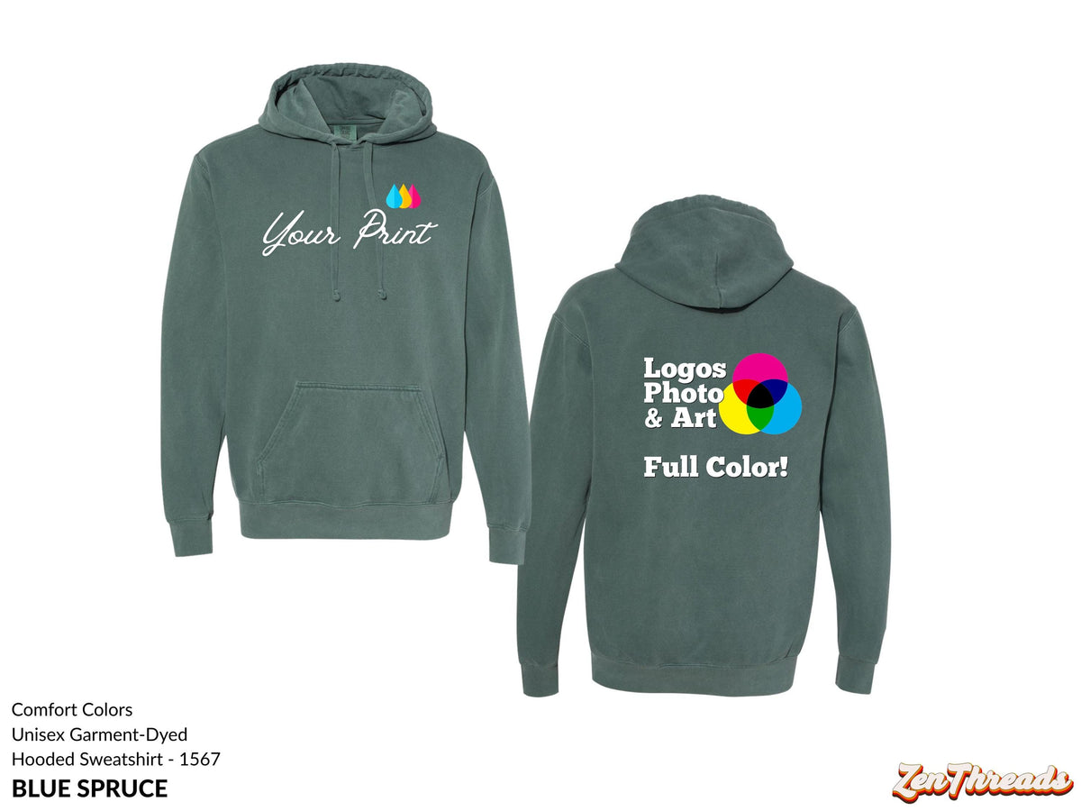 Custom Comfort Colors Pullover Unisex Hoodie: Personalized Photo Art sweatshirt Style 1567