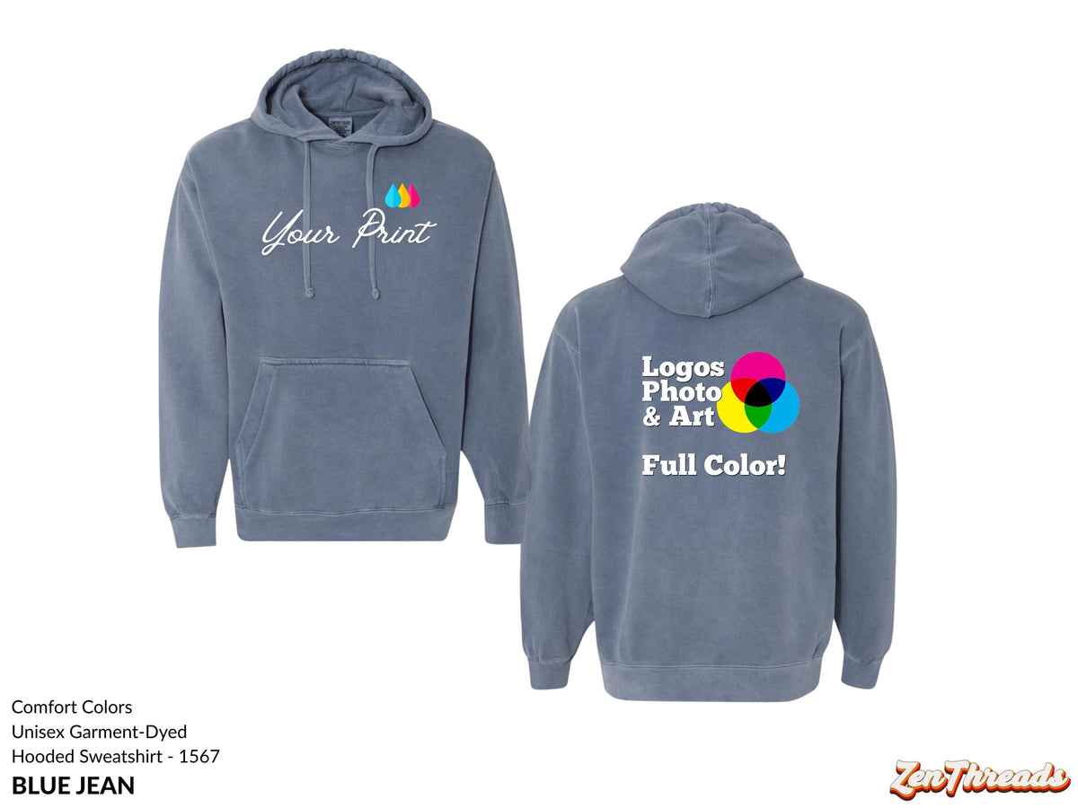 Custom Comfort Colors Pullover Unisex Hoodie: Personalized Photo Art sweatshirt Style 1567