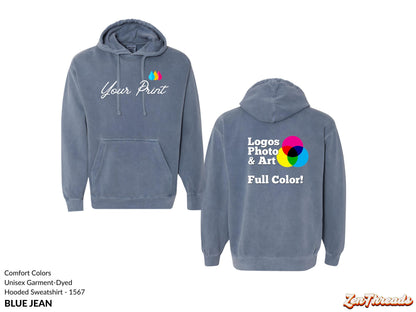 Custom Comfort Colors Pullover Unisex Hoodie: Personalized Photo Art sweatshirt Style 1567